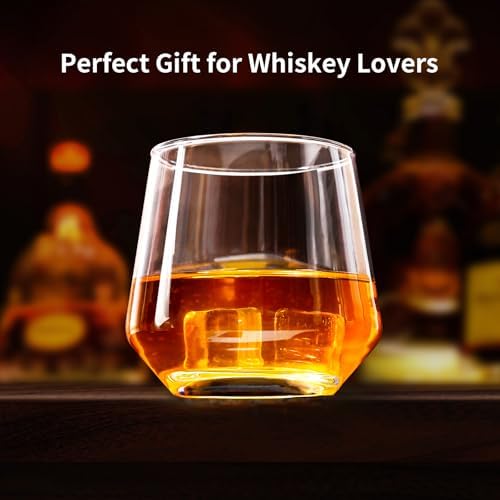 ZMOWIPDL Drinking Glasses Set of 8,Clear 13 oz & 18oz Crystal Glass