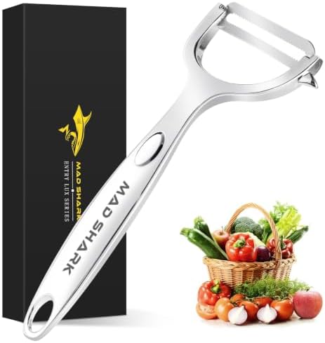 MAD SHARK Vegetable Peeler,Ultra Sharp Y Serrated Blade Peelers for