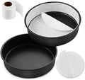 E-far 8 Inch Cake Pans Set of 2, Nonstick Small Cake Pans & Parchment