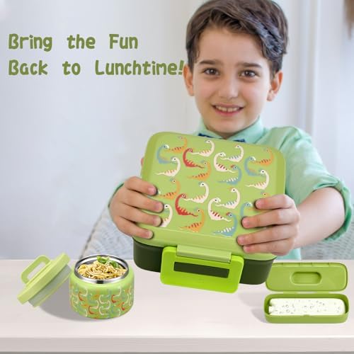 JXXM Bento Lunch Box for Kids with 8oz Soup Thermo,Leak-Proof Lunch