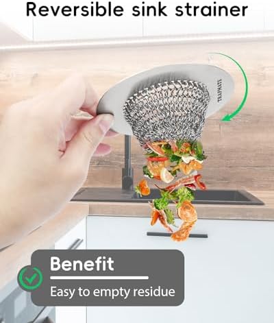 TRAPMATE 2 Pcs Stainless Steel Sink Drain Strainers