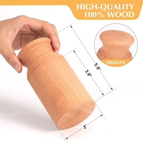 Wooden Pie Dolly Mould - Primitive Kitchen Tool for Pie Making