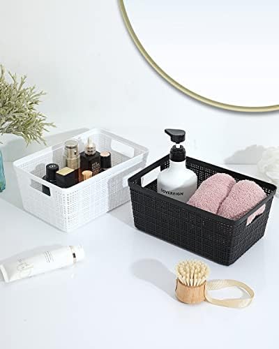 EOENVIVS Set of 6 Baskets For Organizing, Plastic Storage Bins and