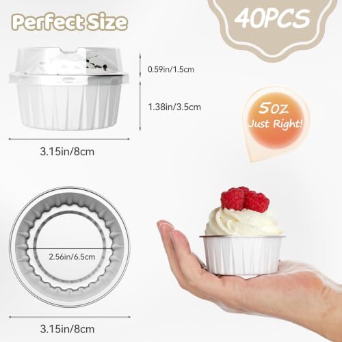 Mini Cake Pans with Lids, Mini Aluminum Foil Cupcake Baking Cups