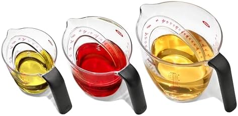 OXO Good Grips Angled Measuring Cups with Markings, Multi Size 3-Piece