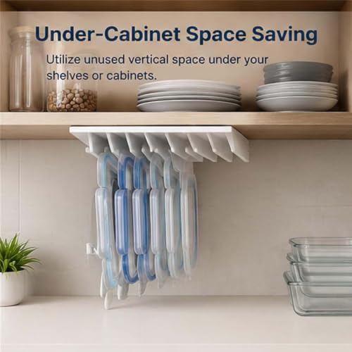 Lid Loft Lid Organizer, 10-Slot LidLoft Hanging Organizer in Cabinet
