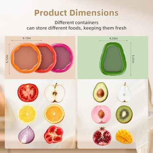 TQRR Avocado and Onion Storage Containers, 4-Pcs
