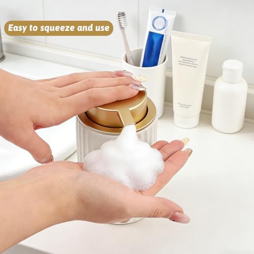 2 Pack Ceramic Foaming Soap Dispenser with Removable Pump