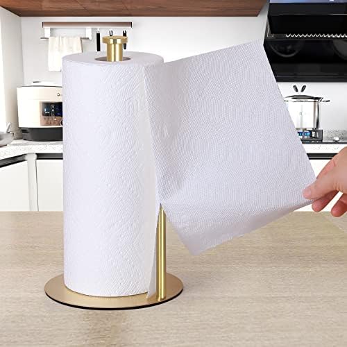 OBODING Gold Countertop Paper Towel Holder, Stainless Steel