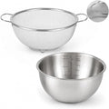 18/8 Stainless Steel Fine Mesh Colander Set, 3.5Qt