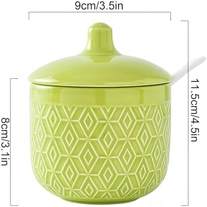 Salt Pot, Solid Color Porcelain Sugar Pot, For Coffee Bar, Sugar Bowl