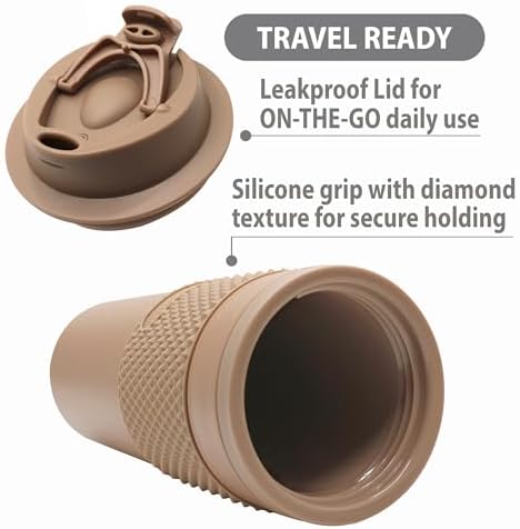 16 oz Coffee Tumbler Set (2 Pack) – Insulated Double Wall Travel Mug