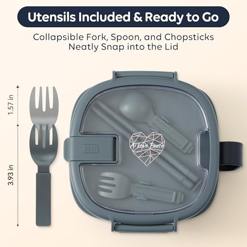 AI LOVE PEACE Microwave Ramen Bowl & Glass Meal Prep Container Bundle