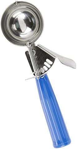 Tiger Chef Blue 2 oz. Stainless Steel Ice Cream Scoop Disher - NSF
