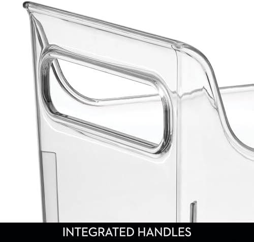 iDesign Plastic Condiment Organizer with Handles, Set of 2, Clear