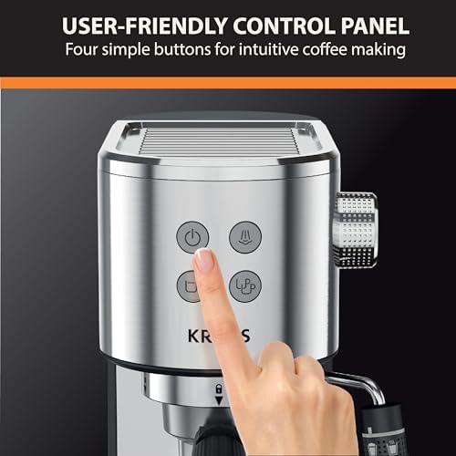 KRUPS 15-Bar Espresso Machine with Milk Frother, Cup Warmer