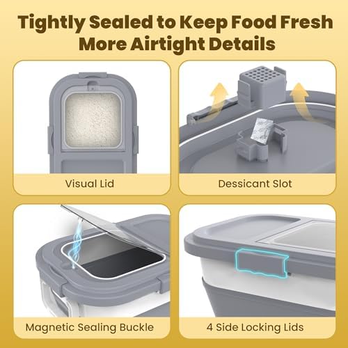 HOYTAMDA 25-35Lbs Collapsible Rice Container