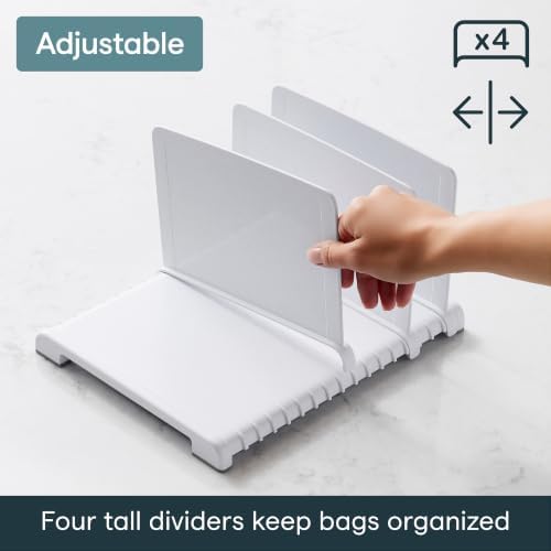 YouCopia StoraBag Reusable Shopping Bag Organizer, Adjustable Shelf