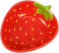 Zerodeko Strawberry Pattern Ceramic Salad Bowl Dessert Bowl for Fruit