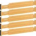 Lifewit 2.36" Kitchen Drawer Dividers, Adjustable Bamboo Drawer