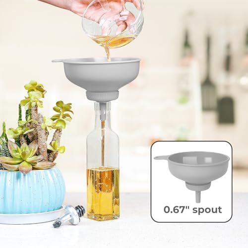 Wide Mouth Kitchen Funnel, Food Grade Plastic Cooking Canning Funnel