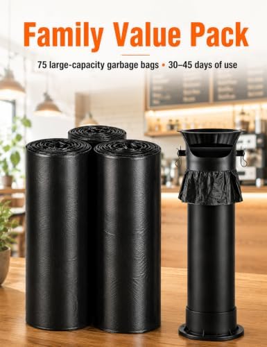 Espresso Knock Box Garbage Bag, 15kg Heavy Duty Thick Bin Liners for