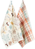 DII Fall Basics Kitchen Dishtowel Collection Printed & Plaid Fall Dish