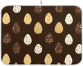 OTVEE Striped Chocolate Art Dish Drying Mat for Kitchen Counter