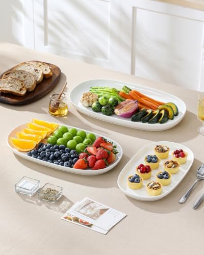 vancasso Porcelain Serving Platters Set of 3, 15.5"/14"/12" Serving