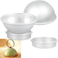 2 Pcs Cake Sphere Pan 6.5 Inche 3D Half Sports Ball Cake Pan Anodized