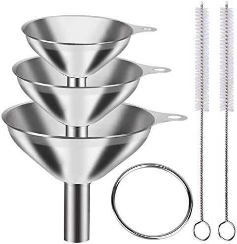 Stainless Steel Funnel Set, 3 Small Funnels for Kitchen Use Filling