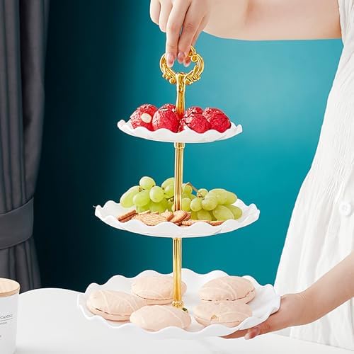 5 Pcs Cake Stand Set with 2 Tier Holders & 3 Appetizer Trays for Party