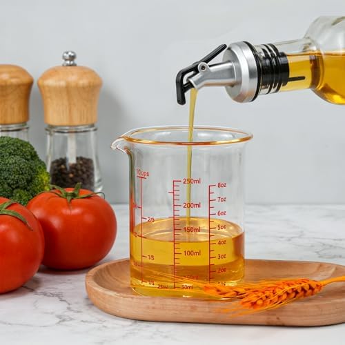 Glass Measuring Cup 1 Cup,8oz 250ml Borosilicate Liquid Measuring Cup