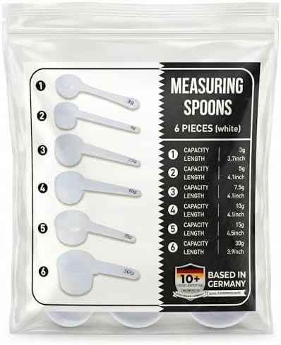 Measure spoons | measuring spoons set of 6 | exact dosing 3 gram