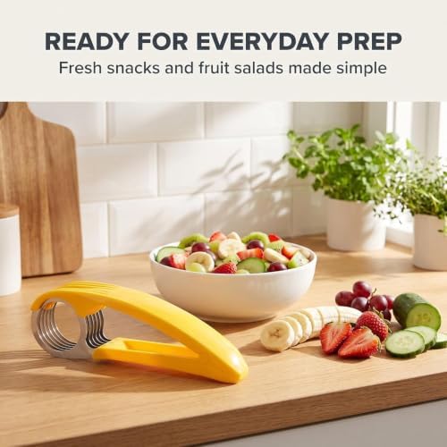 Yellow Food Manual Slicer, Stainless Steel Food Slicer, Banana