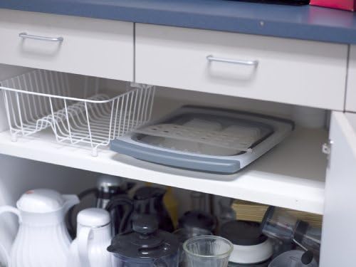 PrepWorks Collapsible Dish Drainer - Space-Saving, Expandable Dish Rack for Drying Plates, Cups, and Kitchen Utensils, Extends from 16.5" to 26.75" to Fit Over Most Sinks