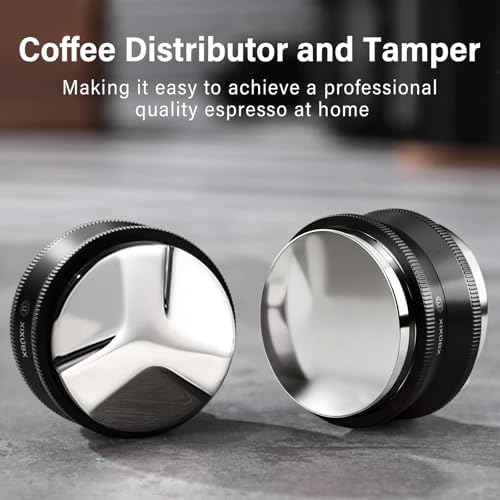 XIXUBU 53mm Espresso Tamper, 2-in-1 Coffee Distributor
