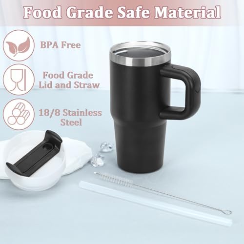 Muwnrol 14 Oz Tumbler with Handle and Straw for Kids, Stainless Steel