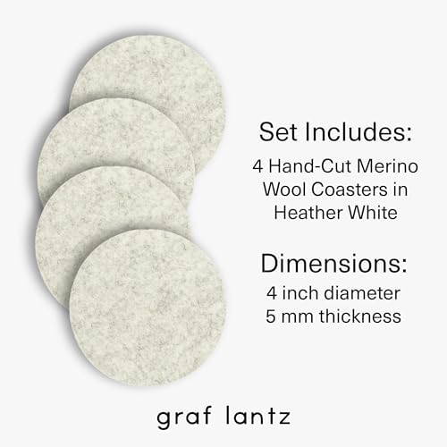 Graf Lantz - Bierfilzl Merino Wool Round Coasters Set of 4 - Heather