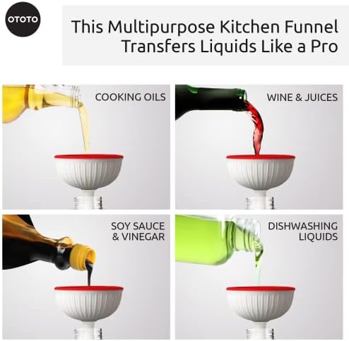 OTOTO Mushroom Foldable Kitchen Funnel, Silicone