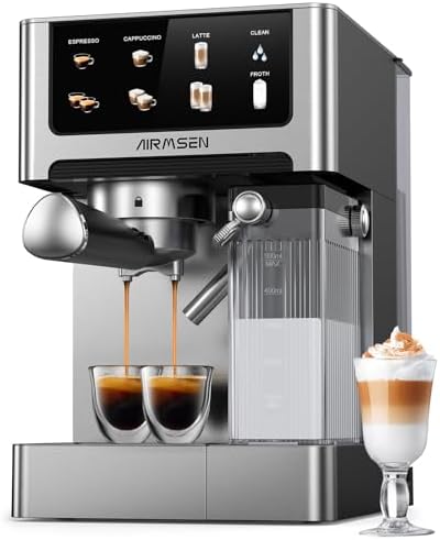 AIRMSEN 20 Bar Espresso Machine, Stainless Steel