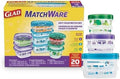 GladWare MatchWare Food Storage Containers, 20 Piece Pack
