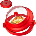 2 in 1 Microwave Splatter Cover, Large Plastic & Silicone Collapsible