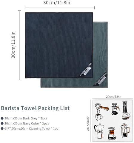 CAFEMASY Espresso Coffee Knock Box and Barista Cleaning Towel Set