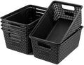 EOENVIVS Set of 6 Baskets For Organizing, Plastic Storage Bins and