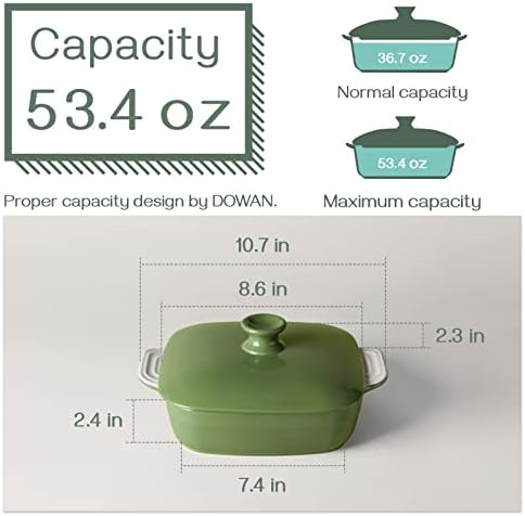 DOWAN Casseroles dish with lids, Ceramic Baking Dish With Lid