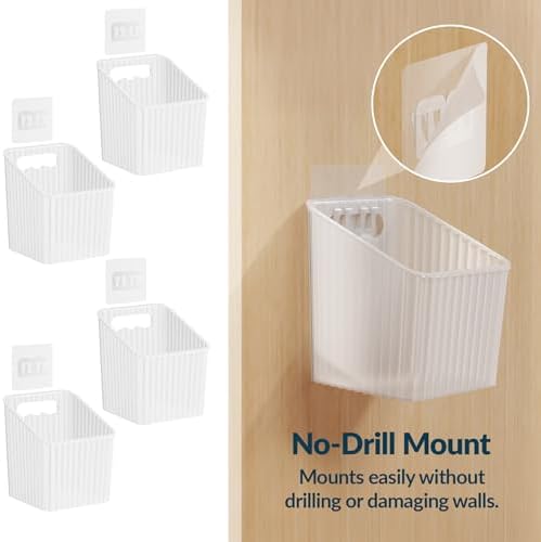 NiHome 4-Pack Cabinet Door Organizer, Adhesive RV Camper Wall Storage
