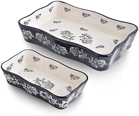 Wisenvoy Baking Dish Casserole Dish Ceramic Lasagna Pan 2-Pcs Bakeware