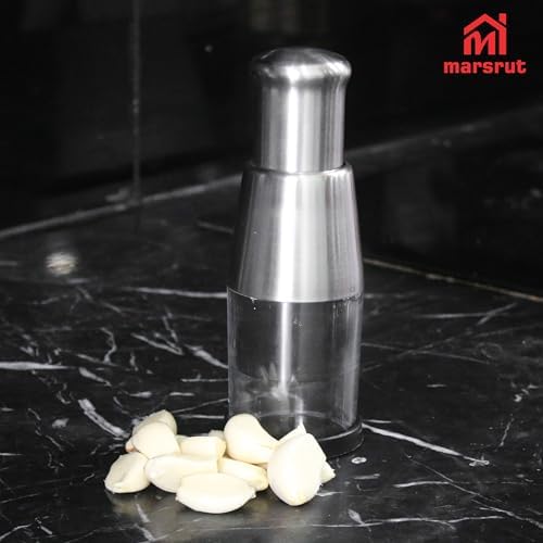 Stainless Steel Garlic Press, Silver
