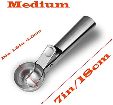 Stainless Steel Ice Cream Scooper with Trigger Release, Heavy Duty
